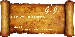 Gigler Julianna névjegykártya